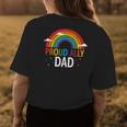 Proud Ally Dad Lgbt Vintage Rainbow Gay Pride Daddy Lgbt Womens Back Print T-shirt Funny Gifts