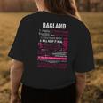 Ragland Name Gift Ragland Womens Back Print T-shirt Personalized Gifts