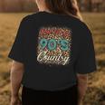 Raised On 90S Country Retro Music Leopard Cow Girl Womens Back Print T-shirt Unique Gifts