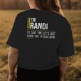 Randi Name Gift Im Randi Im Never Wrong Womens Back Print T-shirt Funny Gifts