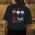 Red Wine And Blue Funny 4Th Of Julys Wine Lover Womens Back Print T-shirt Unique Gifts