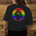 Resist Fist Rainbow Lesbian Gay Lgbt Strength Power & Pride Womens Back Print T-shirt Unique Gifts