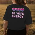 Retro Bi Wife Energy Lgbt Pride Bisexual Flag Gay Marriage Womens Back Print T-shirt Unique Gifts