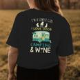 Simple Girl Dogs Camping Wine Camper Trailer Gift For Womens Womens Back Print T-shirt Unique Gifts