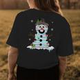 Snowman Book Stack Librarian Book Lover Christmas Snowman Funny Gifts Womens Back Print T-shirt Unique Gifts