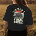 Somebodys Feral Auntie Retro Feral Cat Aunt Animal Cat Mom Gifts For Mom Funny Gifts Womens Back Print T-shirt Unique Gifts