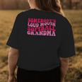 Somebodys Loud Mouth Softball Grandma Gifts For Grandma Funny Gifts Womens Back Print T-shirt Unique Gifts