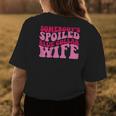 Somebodys Spoiled Blue Collar Wife Someones Spoiled Funny Gifts For Wife Womens Back Print T-shirt Unique Gifts