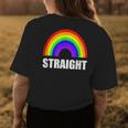 Straight Heterosexual Rainbow Funny Womens Back Print T-shirt Unique Gifts