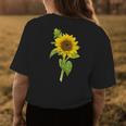 Sunflower Wildflower Vintage Botanical Plant Gardening Womens Back Print T-shirt Unique Gifts