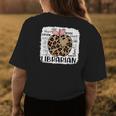 Teacherlife Leopard Apple Librarian Womens Back Print T-shirt Unique Gifts