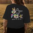 Tie Dye Peace Out Prek Last Day Of School Leopard Teacher Women's T-shirt Back Print Unique Gifts