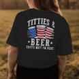 Titties & Beer Thats Why Im Here Red White And Blue Shots Womens Back Print T-shirt Unique Gifts