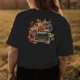 Typewriter Flowers Vintage Writer Book Authors Novelist Writer Funny Gifts Womens Back Print T-shirt Unique Gifts