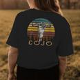 Vintage Cojo Bull Skull Flower Music 80S 90S Cowgirl Western Gift For Womens Womens Back Print T-shirt Unique Gifts