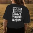 Warning My Husband Is A Crazy Veteran Funny Gift For Womens Veteran Funny Gifts Womens Back Print T-shirt Unique Gifts