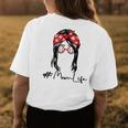 Baseball Mom For Women Mothers Day Messy Bun Womens Back Print T-shirt Unique Gifts