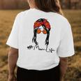 Basketball Mom For Women Mothers Day Messy Bun Womens Back Print T-shirt Unique Gifts