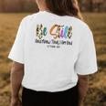 Be Still That I Am God Christian Women Religious Faith Womens Back Print T-shirt Unique Gifts