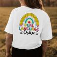 Bilingual Teacher Rainbow Dual Language Crew Maestra Spanish Womens Back Print T-shirt Personalized Gifts