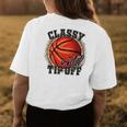 Classy Until Tip Off Funny Basketball Mom Leopard Women Kids Gifts For Mom Funny Gifts Womens Back Print T-shirt Unique Gifts