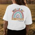 Cute Bruh We Out Teachers Summer Substitute Teacher Rainbow Women's T-shirt Back Print Unique Gifts