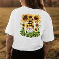 Cute Sunflower Gnome For Funny Gardener And Cute Mom Summer Womens Back Print T-shirt Unique Gifts