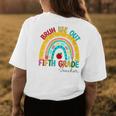 End Of School Year Bruh We Out Teacher 5Th Grade Rainbow Women's T-shirt Back Print Unique Gifts