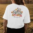 Floral Speech Therapy Speech Language Pathologist Therapist Womens Back Print T-shirt Unique Gifts