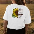Funny Aunt Happiness Is Being An Aunt Gifts Sunflower Gift For Womens Womens Back Print T-shirt Unique Gifts