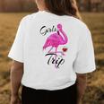 Girls Trip Vacation Bachelorette Flamingo Red Wine Women Womens Back Print T-shirt Unique Gifts