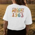 Groovy Since 1963 59 Years Old 59Th Birthday Vintage 1963 Womens Back Print T-shirt Unique Gifts