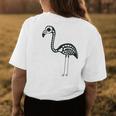 Halloween Skeleton Flamingo Animal Costume Womens Back Print T-shirt Unique Gifts