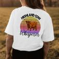 Highland Cow Whisperer Strong Violent Cow Women Womens Back Print T-shirt Unique Gifts