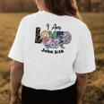 I Am Loved Scripture Quote Inspirational Faith Boho Floral Faith Funny Gifts Womens Back Print T-shirt Unique Gifts