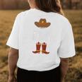 Kids 8Th Birthday Western Country This Cowgirl Is Eight Womens Back Print T-shirt Unique Gifts