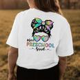 Lil Miss Preschool Grad Messy Bun Tie Dye Girls Kids Funny Womens Back Print T-shirt Unique Gifts