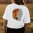 Lion Face You Are Redeemed Bible Verse Christian Faith Womens Back Print T-shirt Funny Gifts
