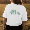 Mama To Be Elephant Funny Pregnancy For Women Gifts For Mama Funny Gifts Womens Back Print T-shirt Unique Gifts