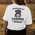 Messy Buns Girl Go Camping With Chance Of Drinking Womens Back Print T-shirt Unique Gifts