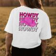 Pink Howdy Cowgirl Western Country Rodeo Awesome Cute Gift For Womens Womens Back Print T-shirt Unique Gifts
