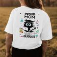 Proud Mom Of A Class Of 2023 Graduate Cool Black Cat Women's T-shirt Back Print Unique Gifts