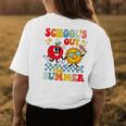 Retro Groovy Schools Out For Summer Graduation Teacher Kids Womens Back Print T-shirt Unique Gifts