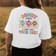 Retro Test Day Teachers Kids Donut Stress Just Do Your Best Womens Back Print T-shirt Unique Gifts