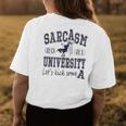 Sarcasm University Donkey 2021 Graduation Funny College Womens Back Print T-shirt Unique Gifts