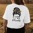 Soccer And Baseball Mom Messy Bun Leopard Mothers Day Womens Back Print T-shirt Unique Gifts