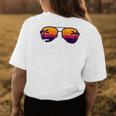 Teacher Off Duty Last Day Of School Palm Tree Sunglasses Women's T-shirt Back Print Unique Gifts