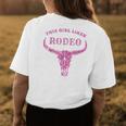 Western Country This Girl Likes Rodeo Vintage Howdy Cowgirl Womens Back Print T-shirt Unique Gifts