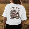 Western Sunset Cowgirl I Got A Heart Like A Truck Gift For Womens Womens Back Print T-shirt Unique Gifts