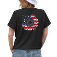 American Flag Sunflower Red White Blue Tie Dye 4Th Of July Womens Back Print T-shirt Gifts for Her